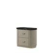 ACME Travonte Nightstand in Gray Linen & Beige