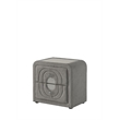 ACME Shelyn Nightstand in Gray Teddy Sherpa & Chrome