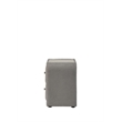 ACME Shelyn Nightstand in Gray Teddy Sherpa & Chrome
