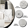 ACME Esther Nightstand in White & Silver High Gloss