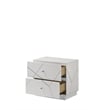 ACME Esther Nightstand in White & Silver High Gloss