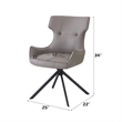 ACME Damita Side Chair (Set-2) in Camel & Black