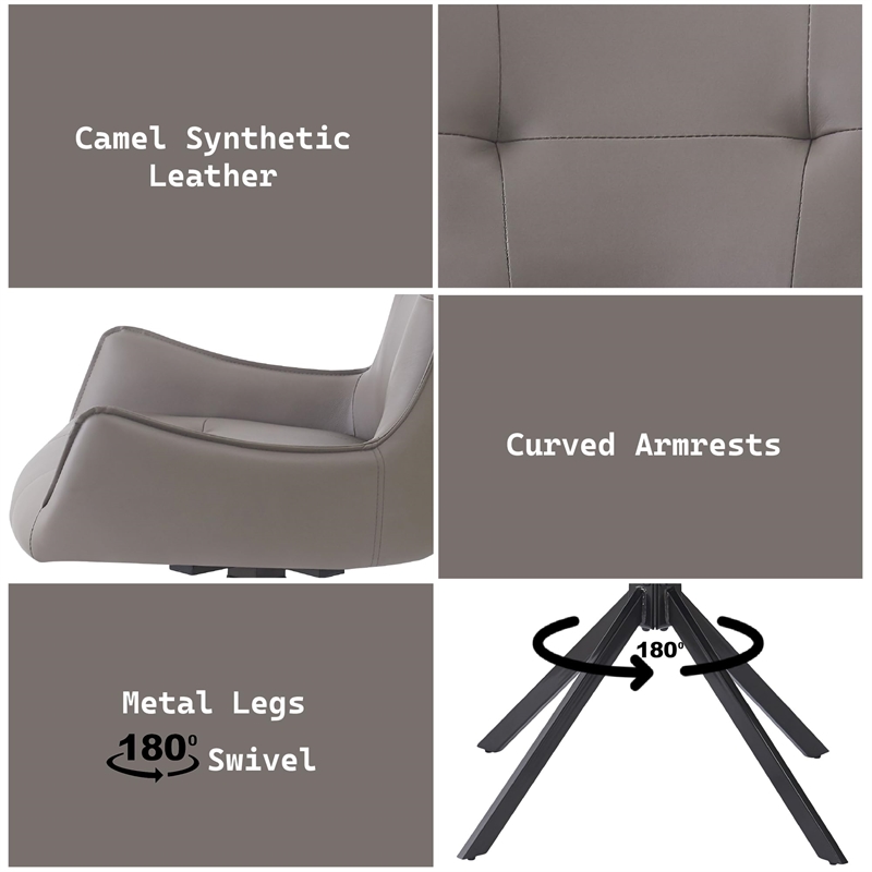 ACME Damita Side Chair (Set-2) in Camel & Black
