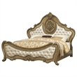 ACME Ragenardus Eastern King Bed in Synthetic Leather & Vintage Oak