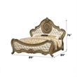 ACME Ragenardus Eastern King Bed in Synthetic Leather & Vintage Oak