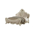 ACME Ragenardus Eastern King Bed in Beige Linen & Antique White
