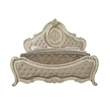 ACME Ragenardus Eastern King Bed in Beige Linen & Antique White
