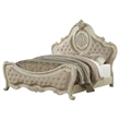 ACME Ragenardus Queen Bed in Beige Linen & Antique White