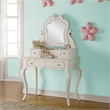 ACME Edalene Vanity Desk w/Mirror in Pearl White
