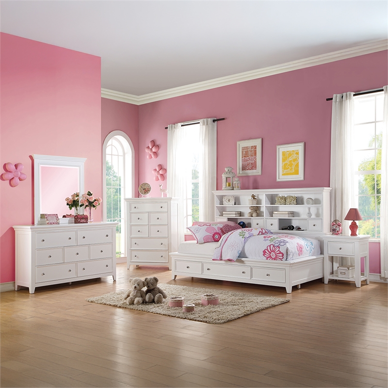 ACME Lacey Daybed w/Storage in White