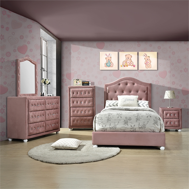 ACME Reggie Chest in Pink Fabric