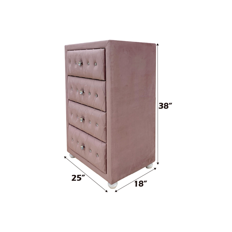 ACME Reggie Chest in Pink Fabric