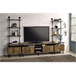 ACME Ensata II TV Stand Side Pier in Rustic Oak  & Black