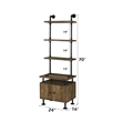 ACME Ensata II TV Stand Side Pier in Rustic Oak  & Black