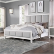 ACME Katia Eastern King Bed in Light Gray Linen - Rustic Gray & Weathered White