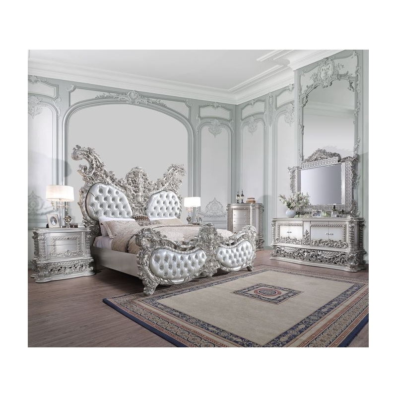 ACME Valkyrie Nightstand in Antique Platinum