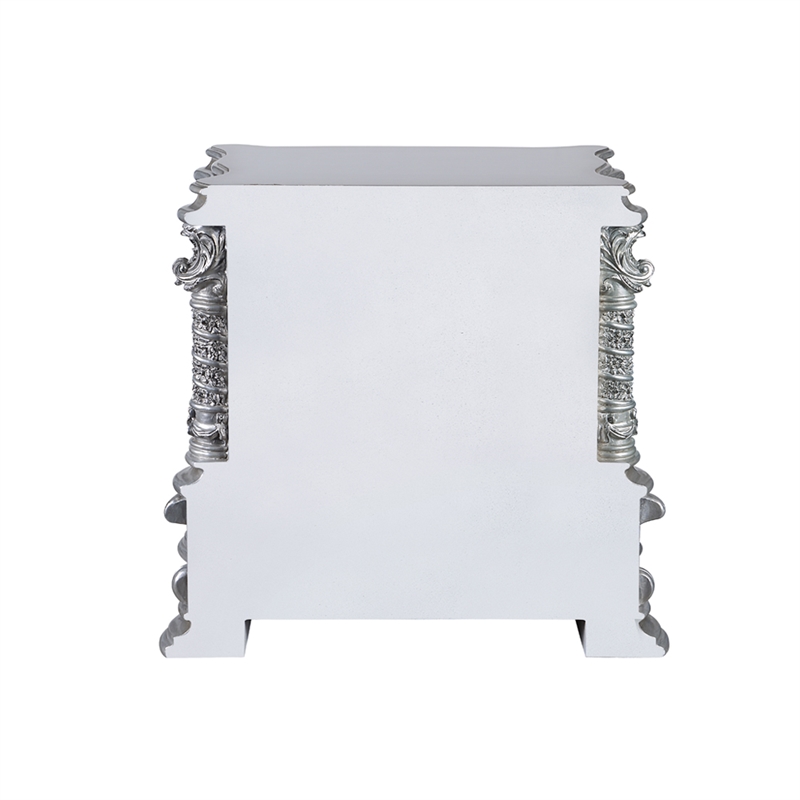 ACME Valkyrie Nightstand in Antique Platinum