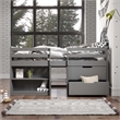 ACME Fabiana Twin Loft Bed w/Storage in Gray