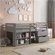 ACME Fabiana Twin Loft Bed w/Storage in Gray