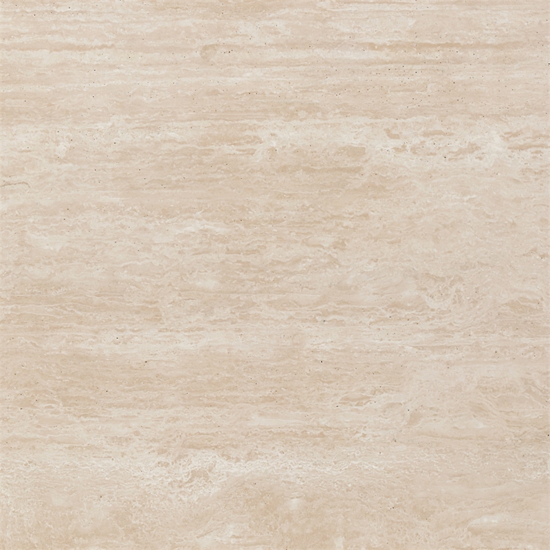 ACME Leonardo Dining Table in Travertine Top & Dark Oak