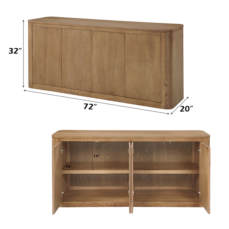 ACME Zoey Server in Oak