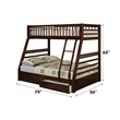 ACME Jason Bunk Bed (T/F) in Espresso