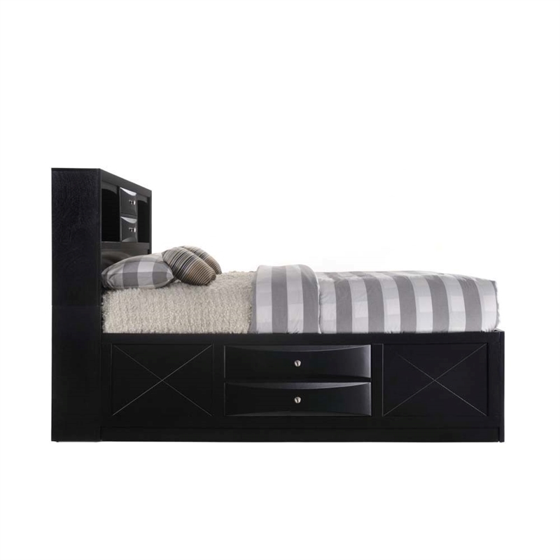 ACME Ireland Queen Bed w/Storage in Black