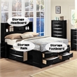 ACME Ireland Queen Bed w/Storage in Black