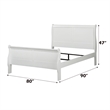 ACME Louis Philippe Eastern King Bed in White