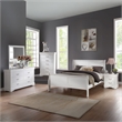 ACME Louis Philippe Eastern King Bed in White