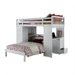 ACME Freya Twin Loft Bed w/Storage in White