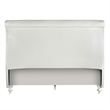 ACME Dorothy Twin Bed (Padded Sleigh) in Pearl White Synthetic Leather & Ivory