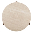 ACME Leonardo Coffee Table in Travertine Top & Dark Oak