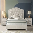 ACME Reggie Twin Bed in Beige Fabric