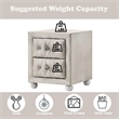 ACME Reggie Nightstand in Beige Fabric