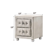 ACME Reggie Nightstand in Beige Fabric