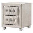 ACME Reggie Nightstand in Beige Fabric
