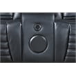 ACME Ephron Power Motion Loveseat in Black Leather Air