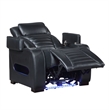 ACME Ephron Power Motion Recliner in Black Leather Air