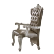 ACME Versailles Arm Chair (Set-2) in Synthetic Leather & Bone White