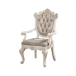 ACME Chantelle Arm Chair (Set-2) in Rose Gold Synthetic Leather & Pearl White