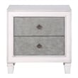 ACME Katia Nightstand in Rustic Gray & Weathered White