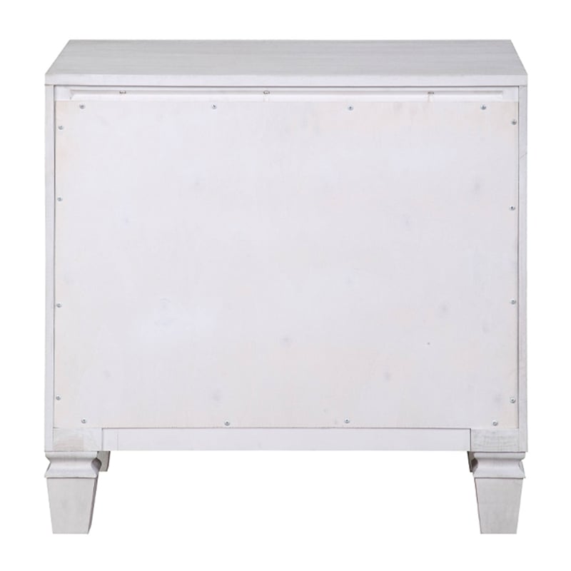 ACME Katia Nightstand in Rustic Gray & Weathered White