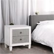 ACME Katia Nightstand in Rustic Gray & Weathered White