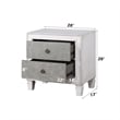 ACME Katia Nightstand in Rustic Gray & Weathered White