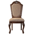 ACME Chateau De Ville Side Chair (Set-2) in Fabric & Cherry