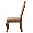 ACME Chateau De Ville Side Chair (Set-2) in Fabric & Cherry