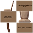 ACME Chateau De Ville Side Chair (Set-2) in Fabric & Cherry