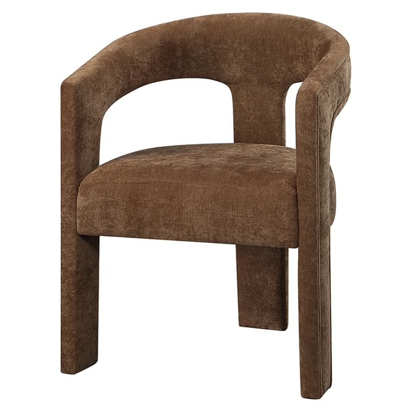 ACME Leonardo Arm Chair (Set-2) in Brown Linen