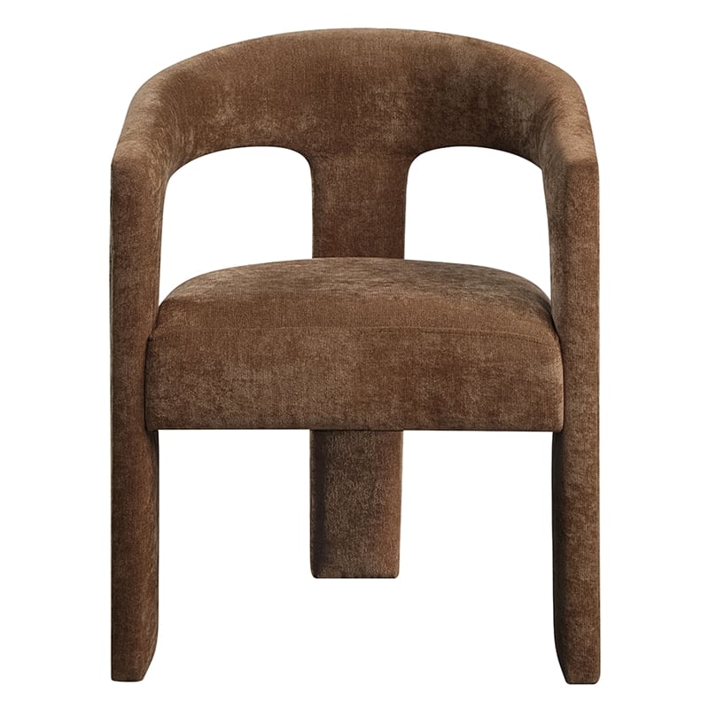 ACME Leonardo Arm Chair (Set-2) in Brown Linen